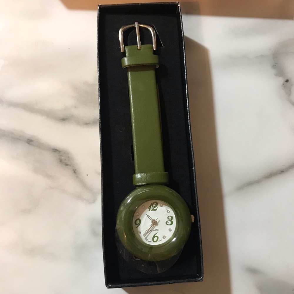 Avon Color Burst Watch Olive NIB
